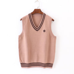 JK spring V-neck knit sweater vest