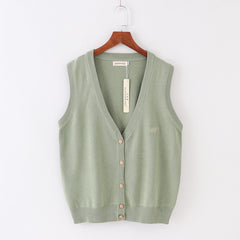 JK buttons knit sweater vest