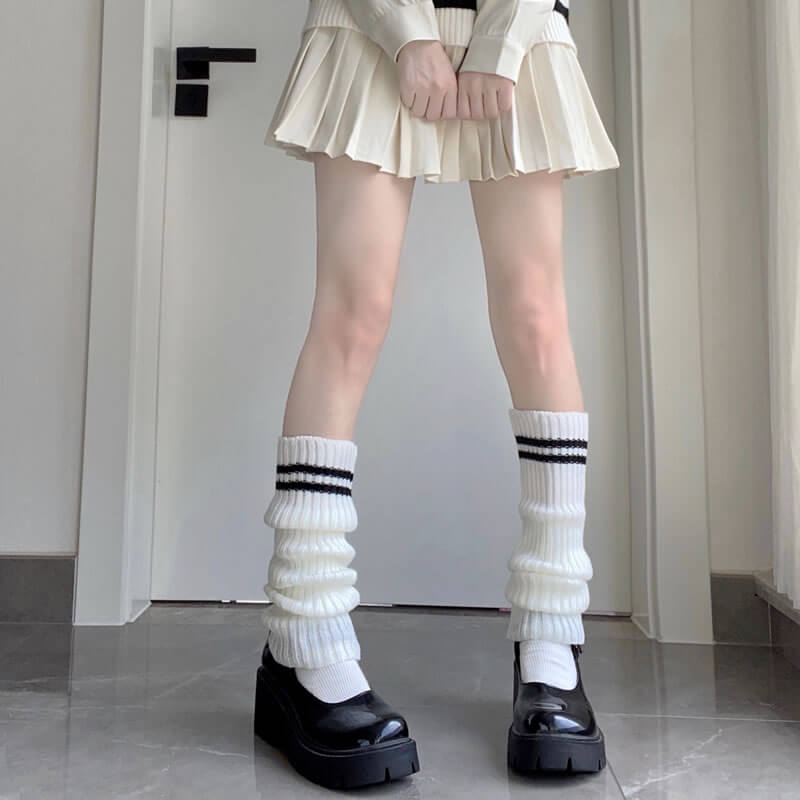 cutiekill-jk-girl-stripes-loose-socks-leg-warmers-c0050