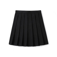 JK pure color school uniform skirt