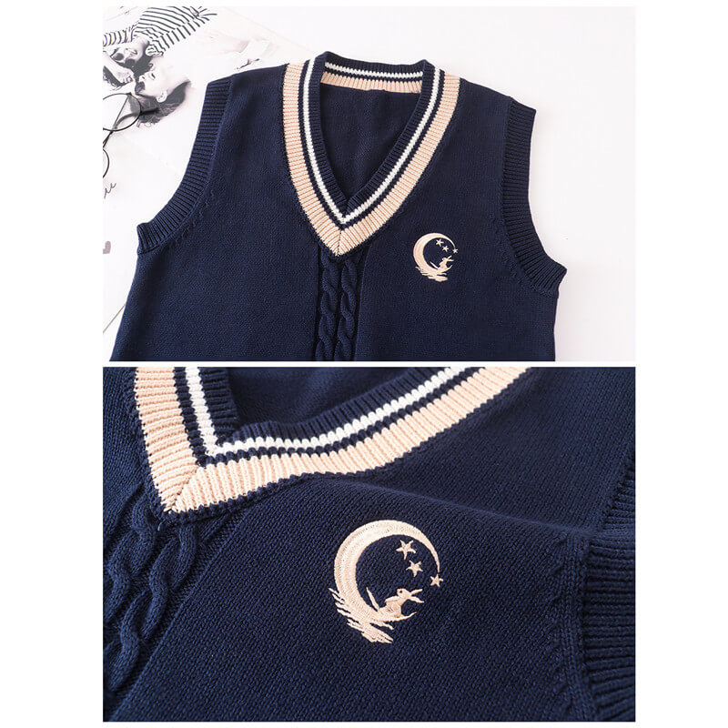 cutiekill-jk-uniform-moon-rabbit-knit-sweater-vest-c01176cutiekill-jk-uniform-moon-rabbit-knit-sweater-vest-c01176