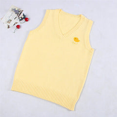 cutiekill-jk-yellow-chick-uniform-knit-sweater-vest-c01413
