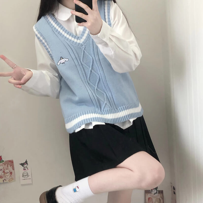 cutiekill-kawaii-doll-kuromi-sweater-vest-c8017