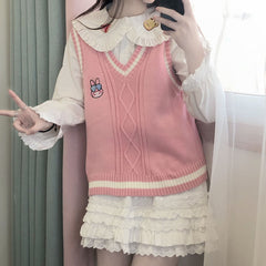 cutiekill-kawaii-doll-kuromi-sweater-vest-c8017