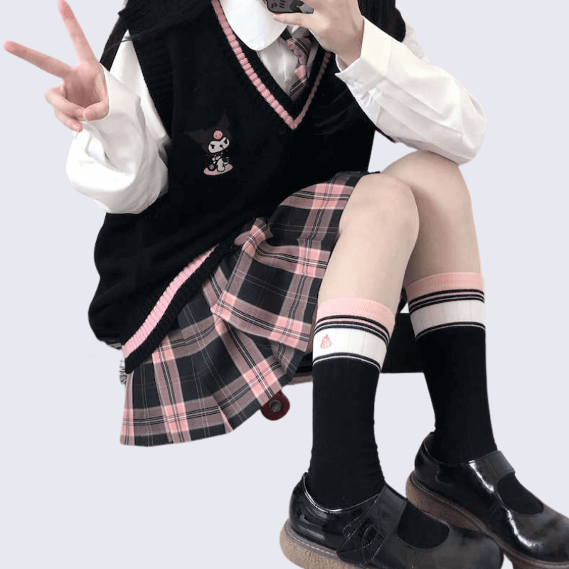 cutiekill-kawaii-girl-cinnamoroll-melody-kuromi-sweater-vest-c01081