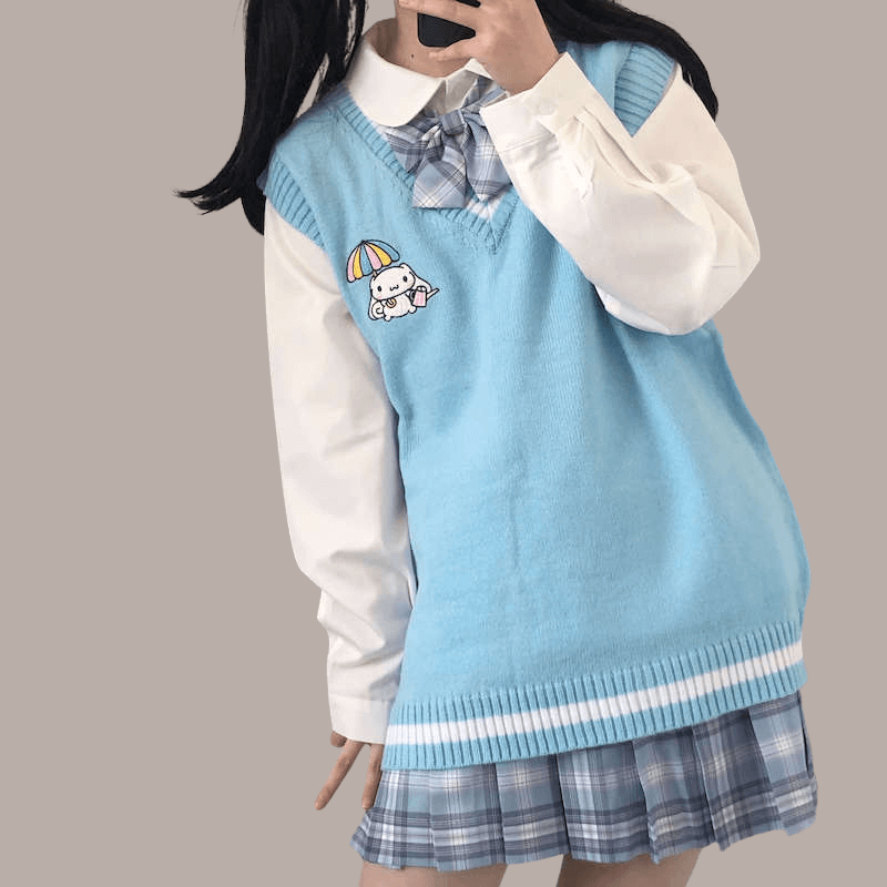 cutiekill-kawaii-girl-cinnamoroll-melody-kuromi-sweater-vest-c01081