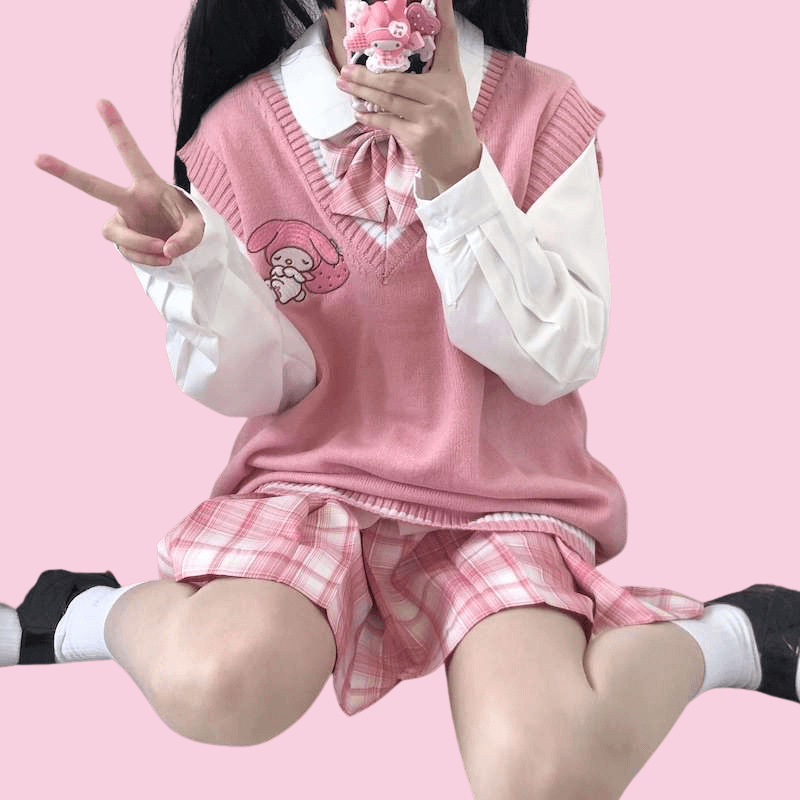 cutiekill-kawaii-girl-cinnamoroll-melody-kuromi-sweater-vest-c01081