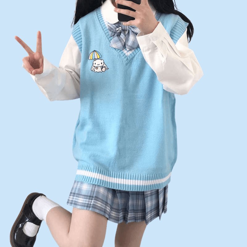 cutiekill-kawaii-girl-cinnamoroll-melody-kuromi-sweater-vest-c01081