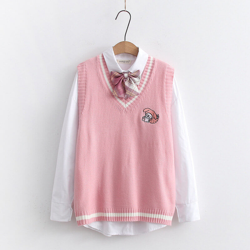 cutiekill-kawaii-girl-cinnamoroll-melody-kuromi-sweater-vest-c01081