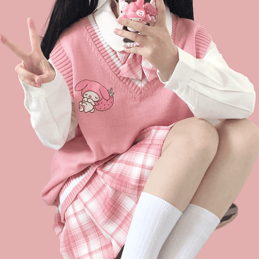 cutiekill-kawaii-girl-cinnamoroll-melody-kuromi-sweater-vest-c01081