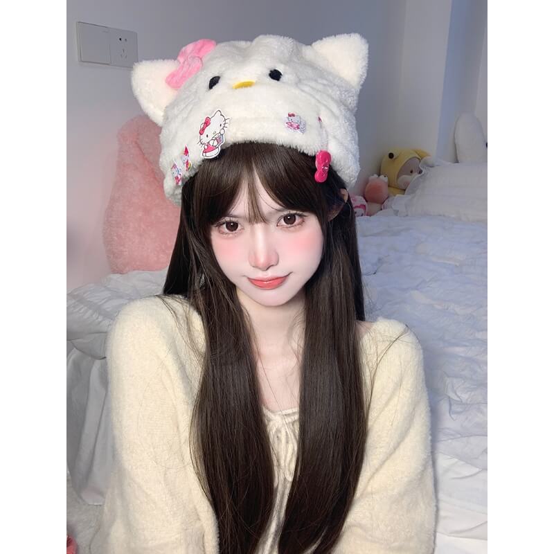 cutiekill-kawaii-hello-kitty-fluffy-hat-m0039