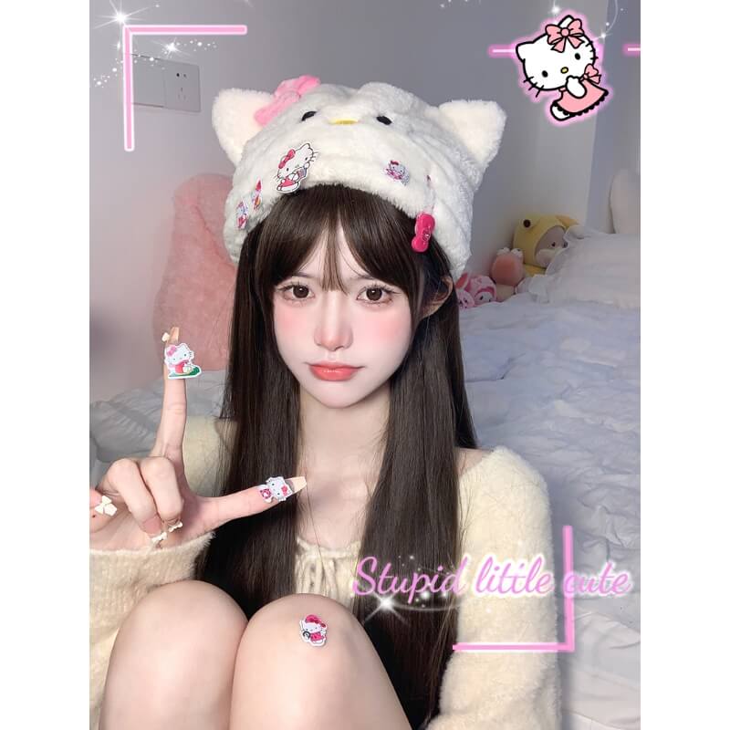 cutiekill-kawaii-hello-kitty-fluffy-hat-m0039