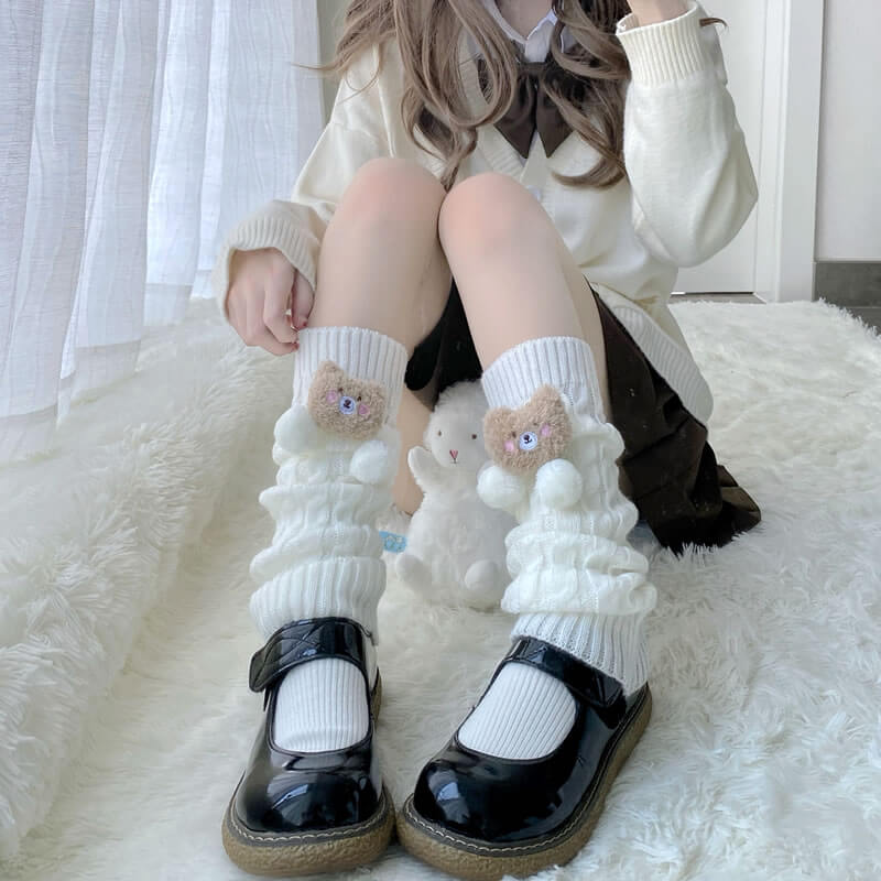 cutiekill-kawaii-lolita-fluffy-bear-pompon-leg-warmer-c0057