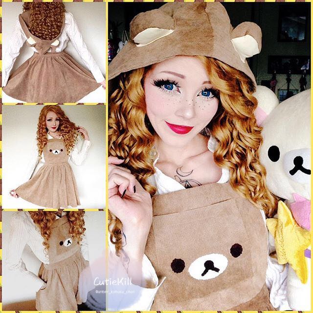 cutiekill-kawaii-rilakkuma-suspender-dress-c00230