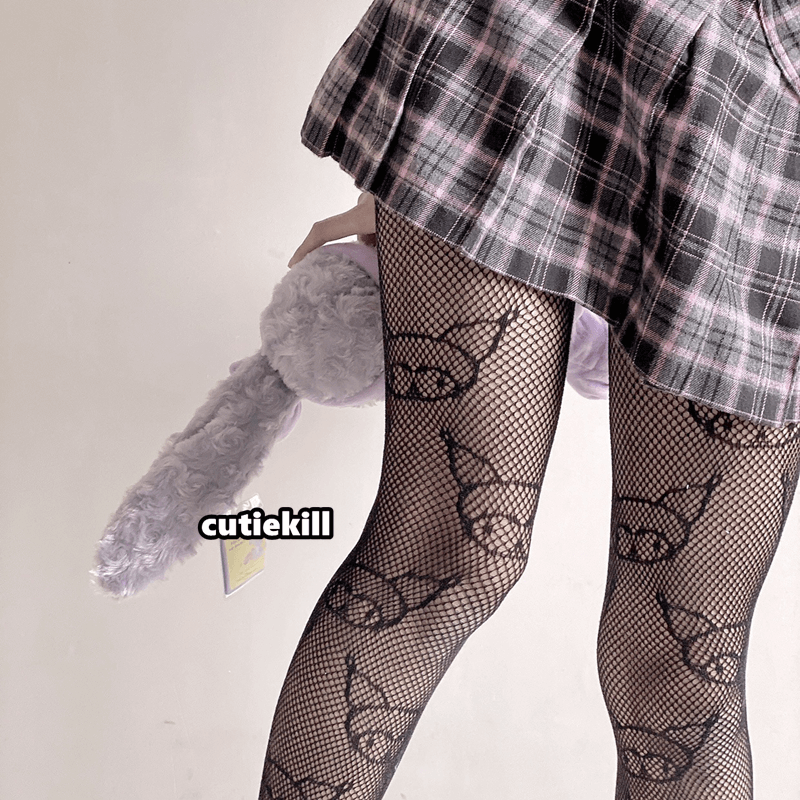 cutiekill-kuromi-core-alternative-cross-fishnet-tights-c0031