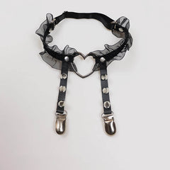 cutiekill-lace-ruffles-heart-double-rivet-clips-garter-g0006