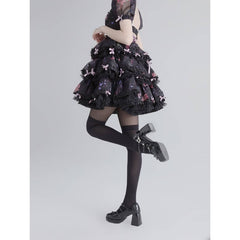 Lolita vintage stockings-effect tights