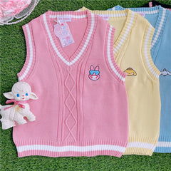 Pastel melody kuromi sweater vest