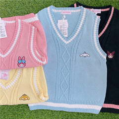 Pastel melody kuromi sweater vest