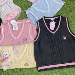 Pastel melody kuromi sweater vest