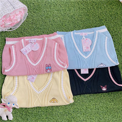 Pastel melody kuromi sweater vest