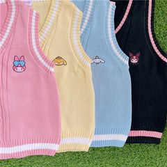 Pastel melody kuromi sweater vest