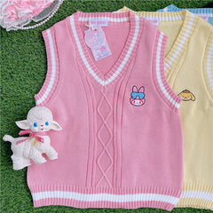 Pastel melody kuromi sweater vest