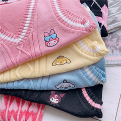 Pastel melody kuromi sweater vest