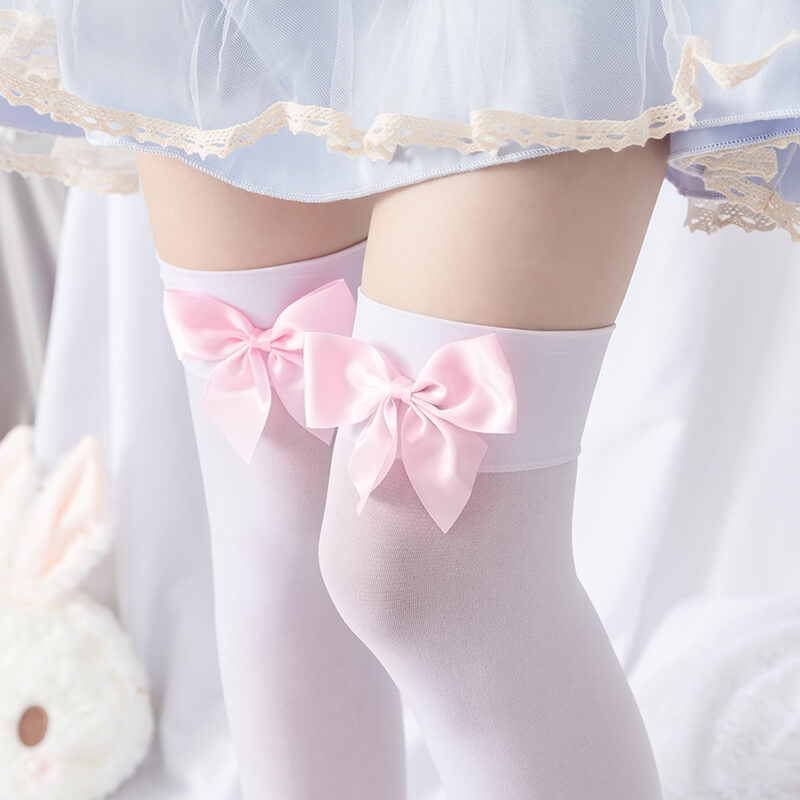 cutiekill-pink-bow-lolita-aesthetic-silky-velvet-stockings-c0023