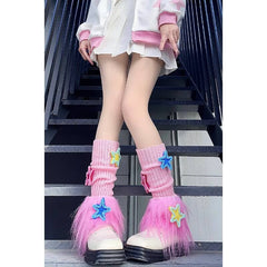 cutiekill-pink-candy-stars-y2k-leg-warmers-c0195