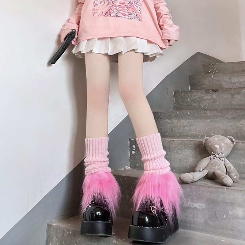 cutiekill-pink-candy-stars-y2k-leg-warmers-c0195