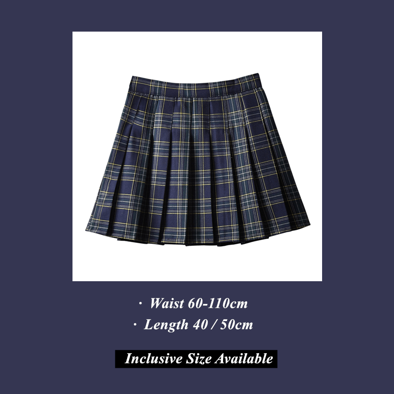 cutiekill-plus-size-classic-green-navy-plaid-a-line-skirt-c00361