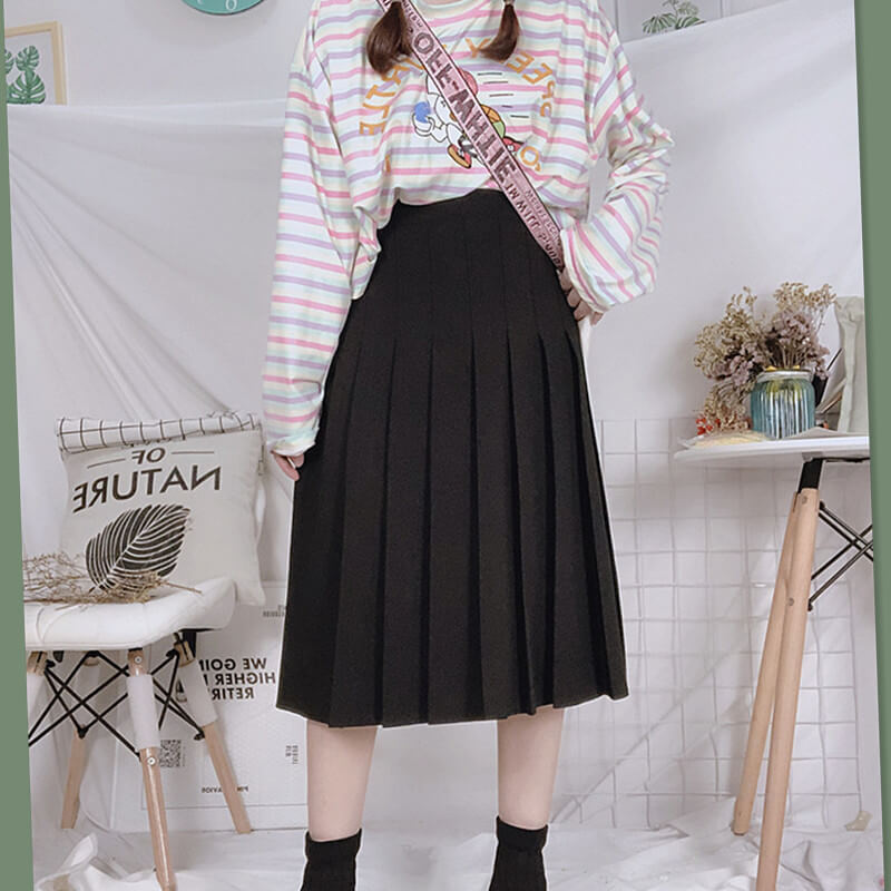 cutiekill-plus-size-classic-long-pleated-skirt-c00388