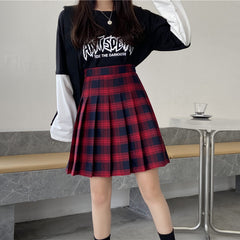 cutiekill-plus-size-gothic-wine-plaid-a-line-pleated-skirt-c01511