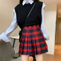 cutiekill-plus-size-gothic-wine-plaid-a-line-pleated-skirt-c01511