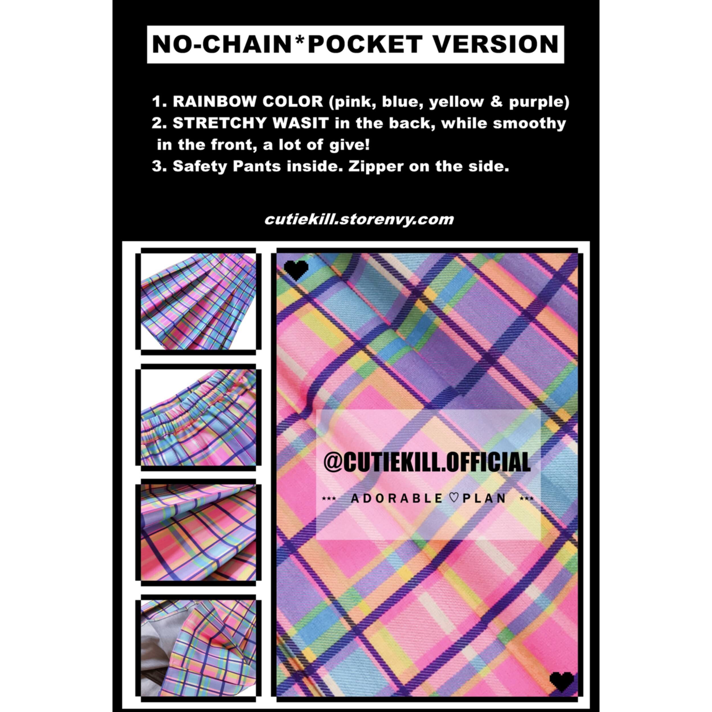 cutiekill-plus-size-harajuku-rainbow-candy-plaid-skirt-c00329