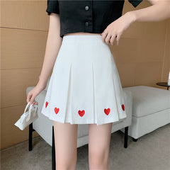cutiekill-plus-size-kawaii-aesthetic-heart-embroidery-a-line-pleated-skirt-c01235