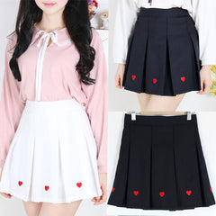 cutiekill-plus-size-kawaii-aesthetic-heart-embroidery-a-line-pleated-skirt-c01235