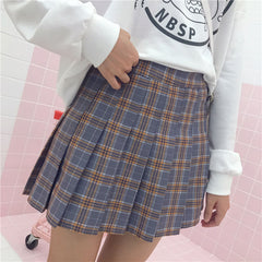 cutiekill-plus-size-kawaii-pink-plaid-a-line-tennis-skirt-c01217