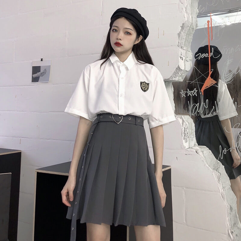 cutiekill-plus-size-love-heart-buckle-belt-a-line-pleated-skirt-c00297