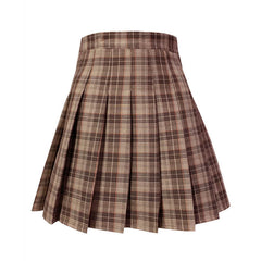 cutiekill-plus-size-retro-coffee-plaid-a-line-pleated-skirt-c00407
