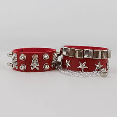 cutiekill-punk-goth-rivet-stars-chain-bracelet-ah0053