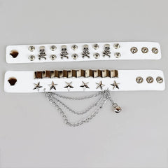 cutiekill-punk-goth-rivet-stars-chain-bracelet-ah0053