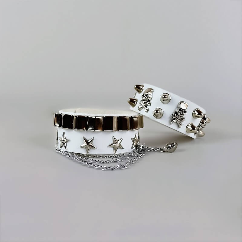 cutiekill-punk-goth-rivet-stars-chain-bracelet-ah0053