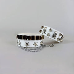 cutiekill-punk-goth-rivet-stars-chain-bracelet-ah0053