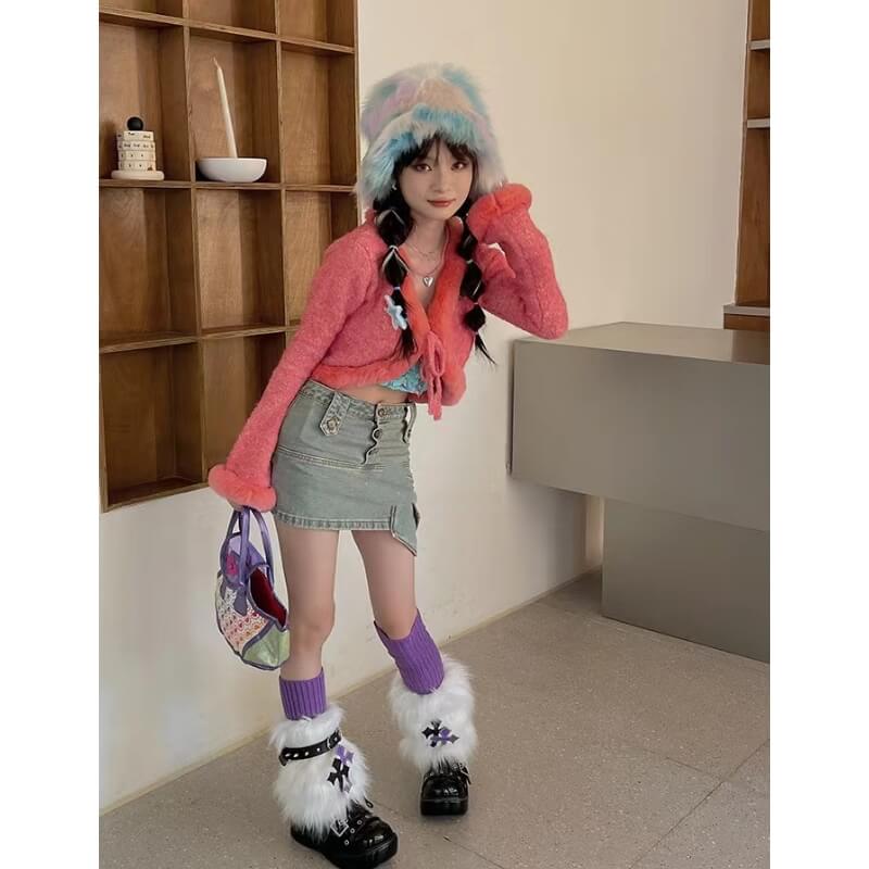 cutiekill-purple-cross-furry-y2k-garter-leg-warmers-c0232