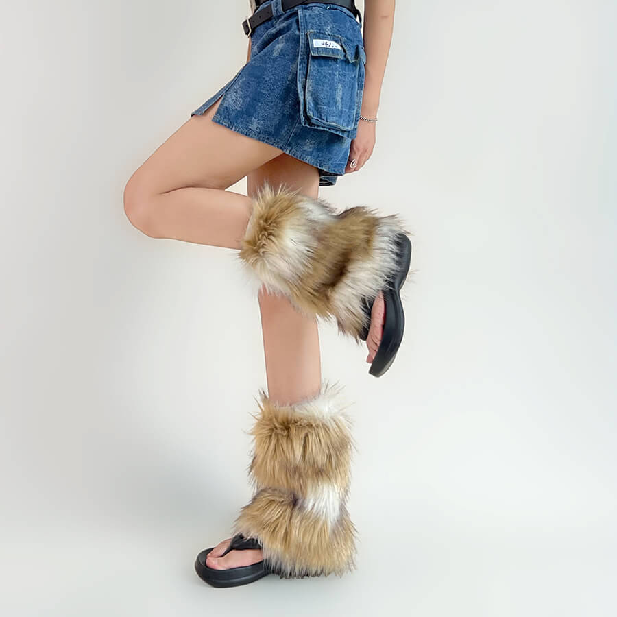 cutiekill-retro-y2k-artificial-furry-leg-warmers-c0189