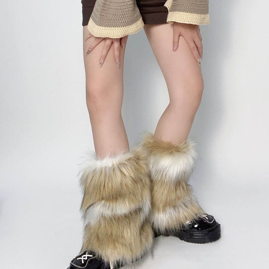 cutiekill-retro-y2k-artificial-furry-leg-warmers-c0189