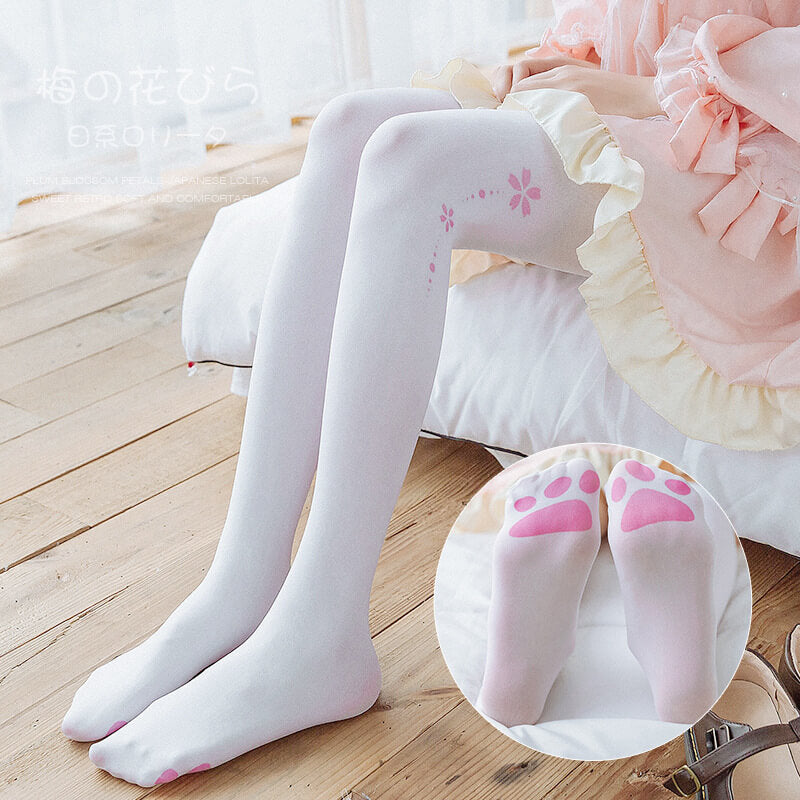 Kawaii Bowknot Printing Lolita Tights Pantyhose Socks Stockings Japanese  spring