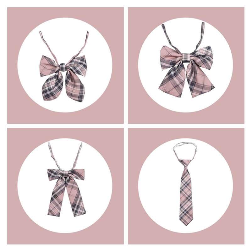 cutiekill-skirt-bow-jk-valentine-pink-plaid-uniform-skirt-c01375